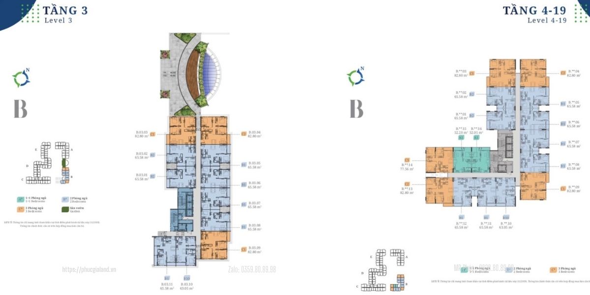 mặt bằng block B lovera vista