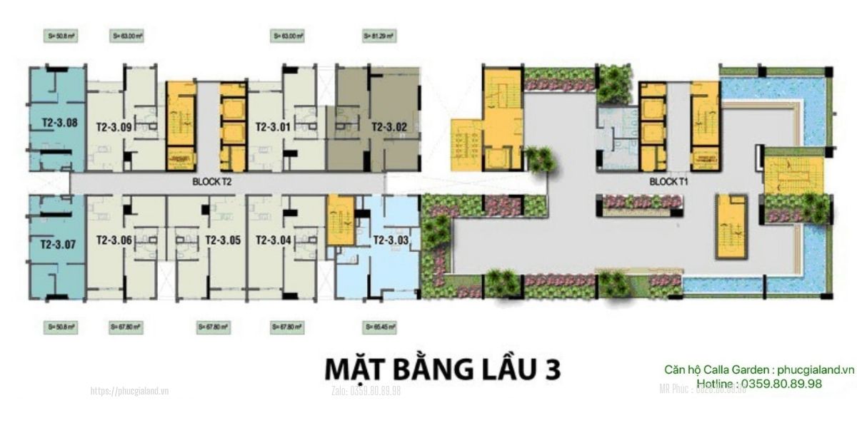 mặt bằng lầu 03