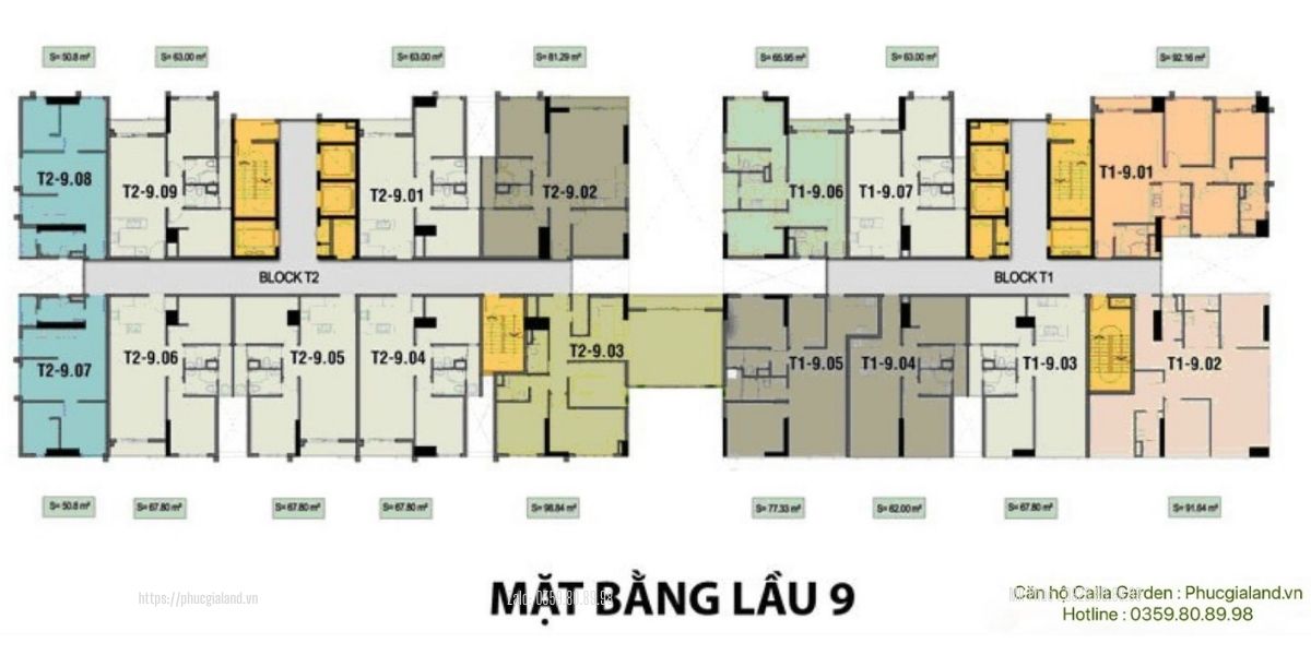 Mặt bằng lầu 09